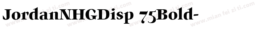 JordanNHGDisp 75Bold字体转换